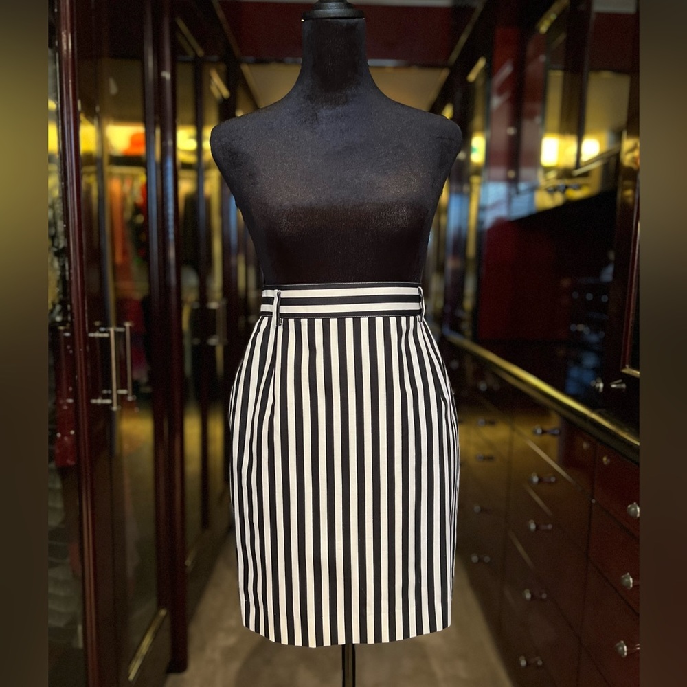 Black and White Pencil Skirt